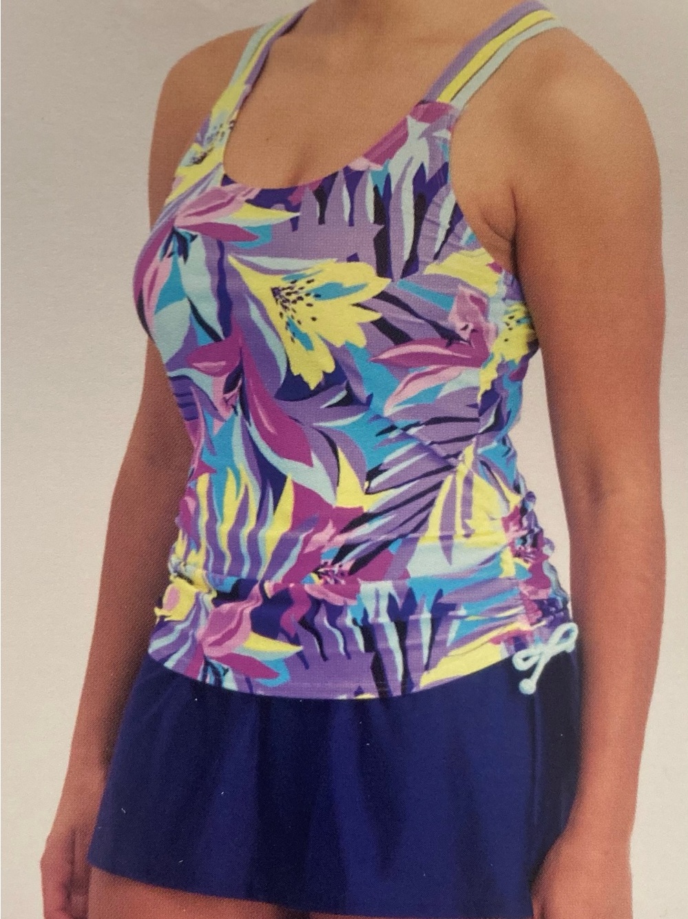 ZeroXposur Women's Medium Purple/Multicolor Tankini swimsuit NWT